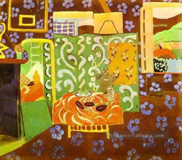 Henri Matisse œuvres - Intérieur en Aubergines fauvisme abstrait Henri Matisse